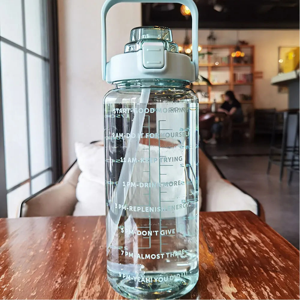 Motivational Water Bottle – Time Marker & Straw | 1L BPA-Free Sports Bottle | UnivibeShop