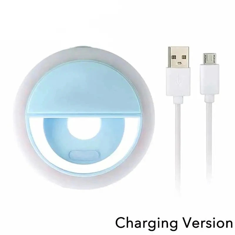 USB Rechargeable LED Selfie Ring Light for Phones