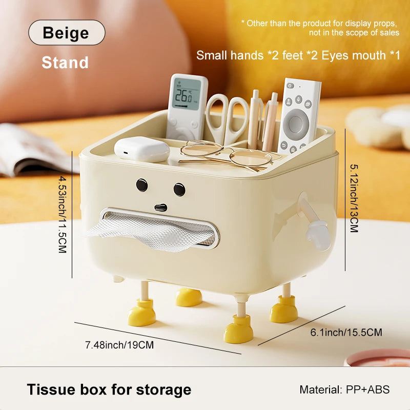 Back to School Paper Towel Storage Box – Multi-Function Household Organizer for Bedroom, Living Room, or Dorm