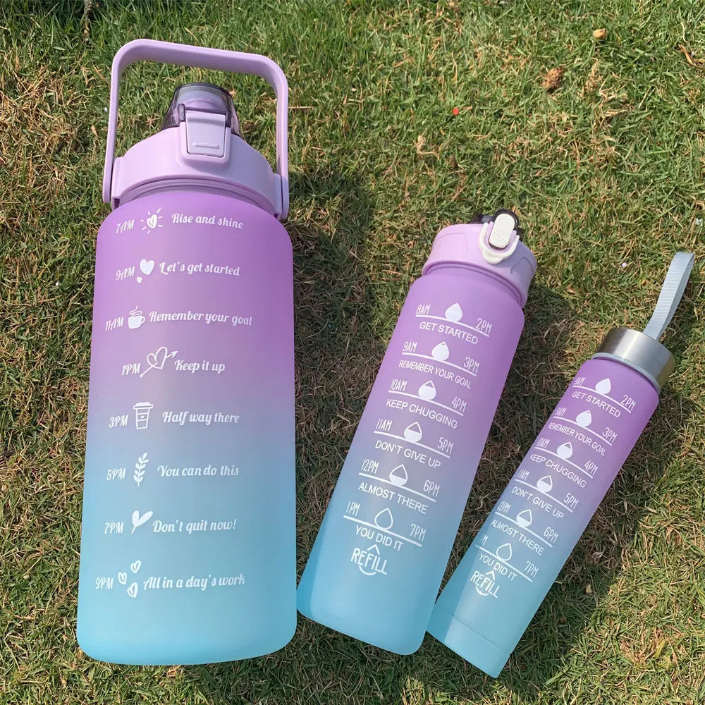 Motivational Water Bottle – Time Marker & Straw | 1L BPA-Free Sports Bottle | UnivibeShop