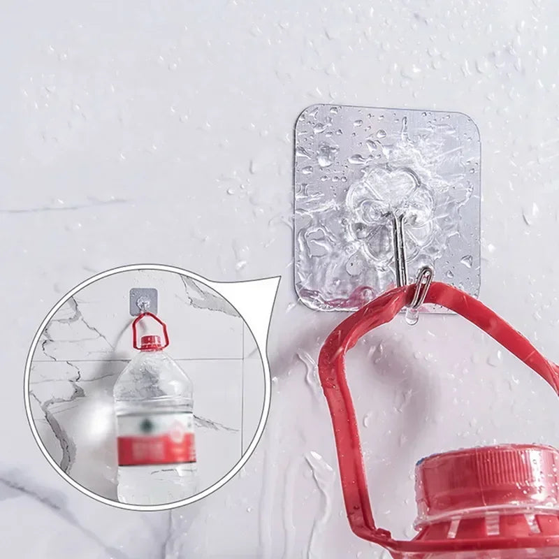 Clear Self-Adhesive Hooks (6-Pack) – Multi-Purpose Wall Hangers