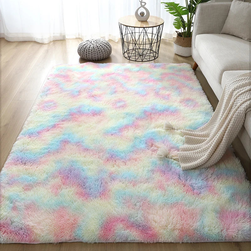 White Fluffy Hall Carpet