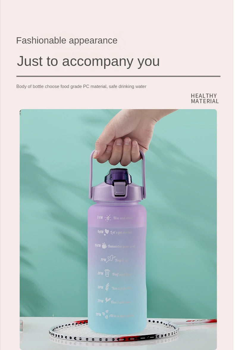 Motivational Water Bottle – Time Marker & Straw | 1L BPA-Free Sports Bottle | UnivibeShop
