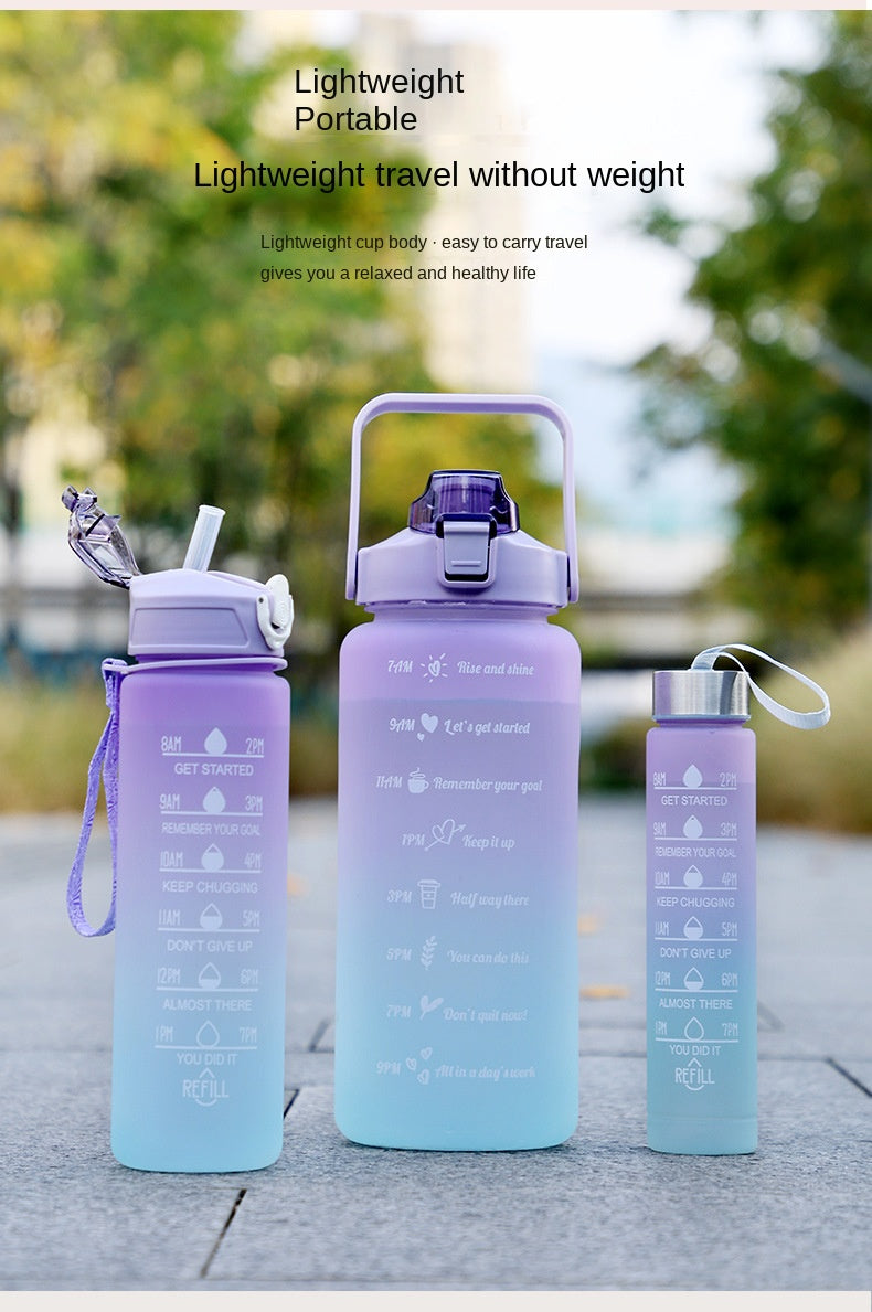 Motivational Water Bottle – Time Marker & Straw | 1L BPA-Free Sports Bottle | UnivibeShop