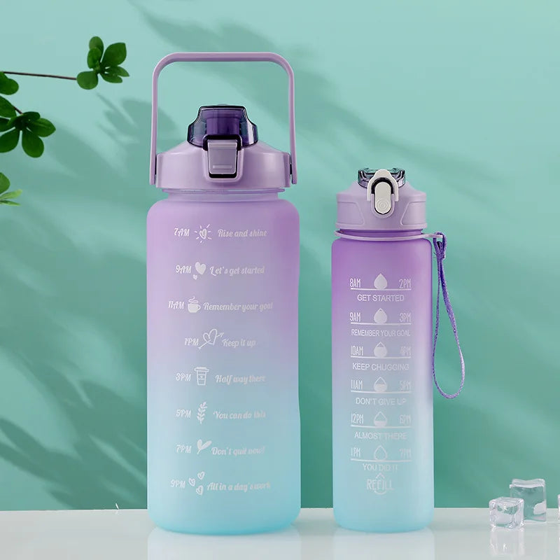 Motivational Water Bottle – Time Marker & Straw | 1L BPA-Free Sports Bottle | UnivibeShop