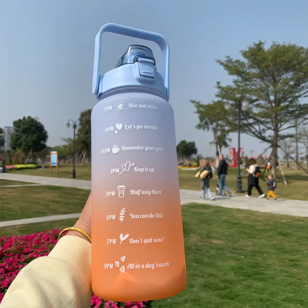 Motivational Water Bottle – Time Marker & Straw | 1L BPA-Free Sports Bottle | UnivibeShop