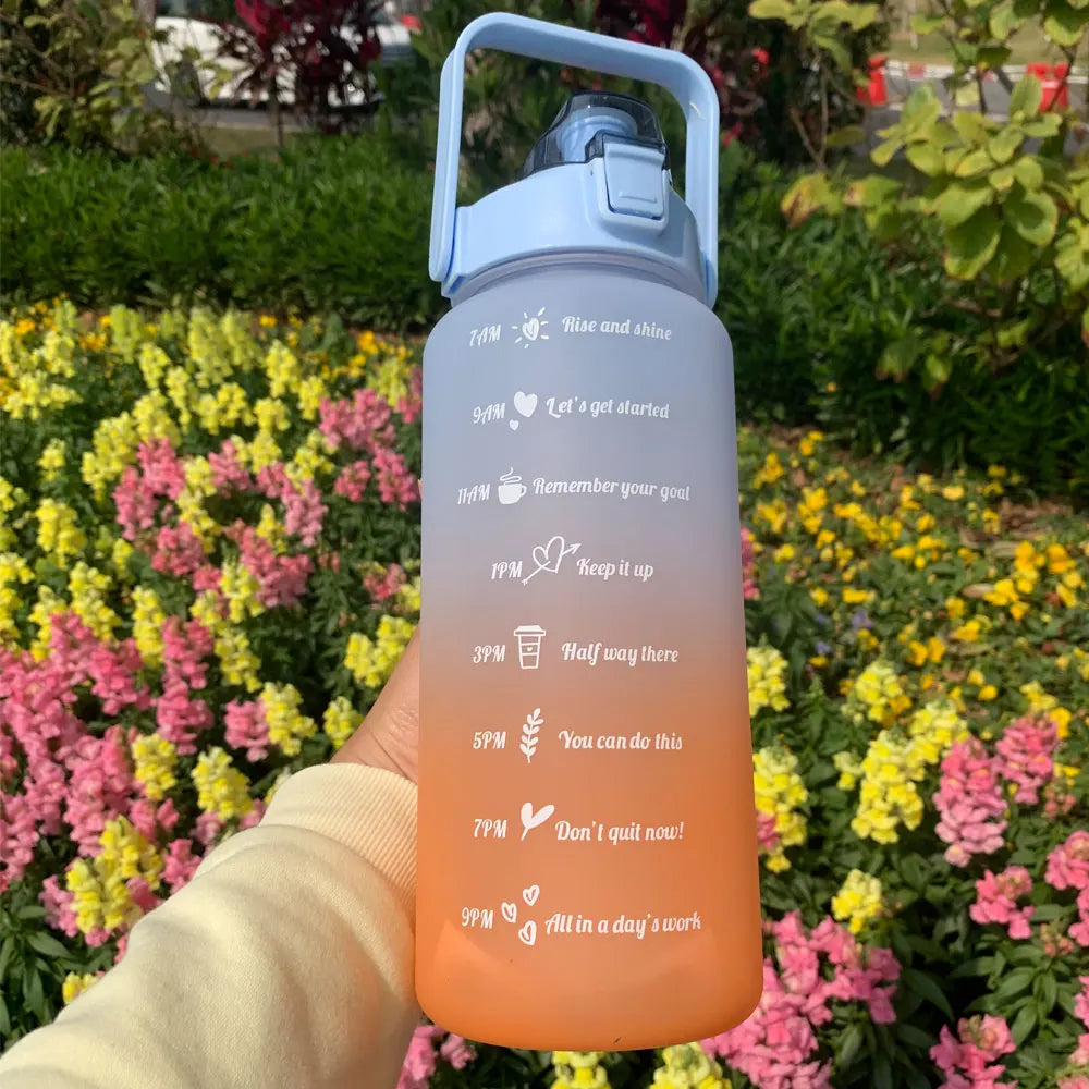 Motivational Water Bottle – Time Marker & Straw | 1L BPA-Free Sports Bottle | UnivibeShop