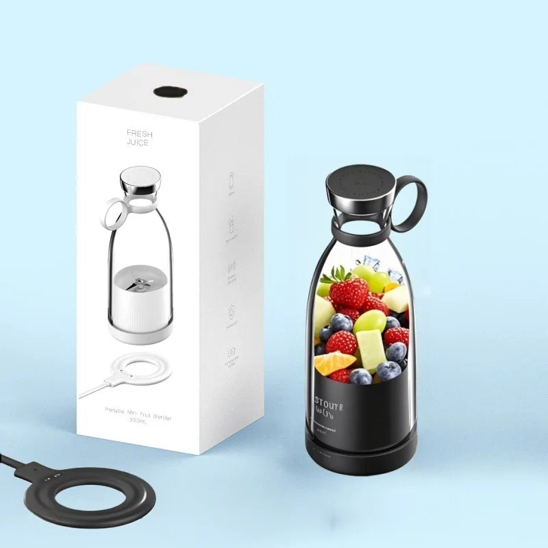Mini Portable Electric Blender – USB Rechargeable Fruit Juicer for Smoothies & Travel