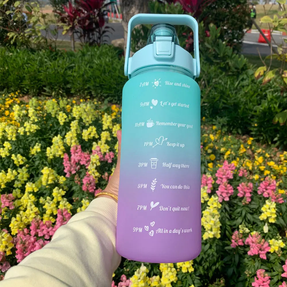 Motivational Water Bottle – Time Marker & Straw | 1L BPA-Free Sports Bottle | UnivibeShop