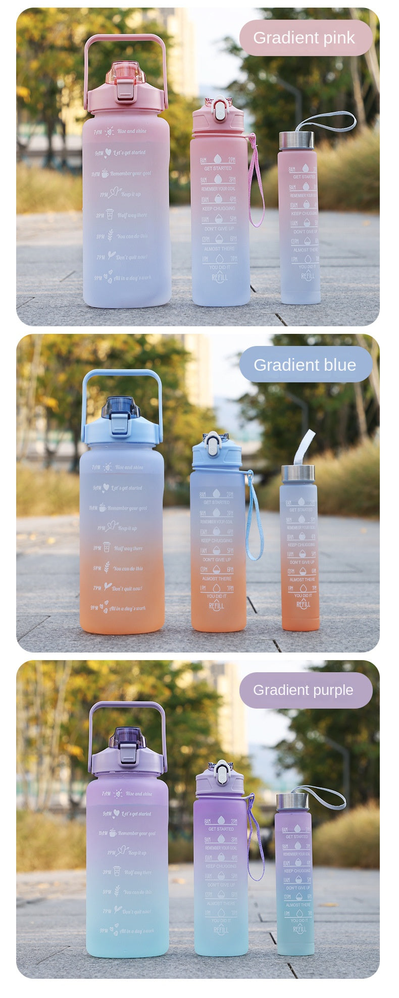 Motivational Water Bottle – Time Marker & Straw | 1L BPA-Free Sports Bottle | UnivibeShop