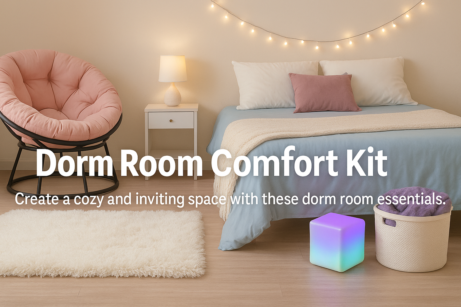 UNIVIBE Dorm Room Comfort Kit – Bedding & Cozy Essentials