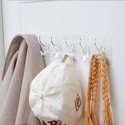 3/6 Hooks Transparent Holder Rack