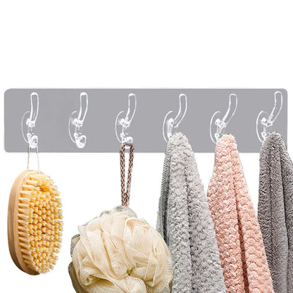 3/6 Hooks Transparent Holder Rack