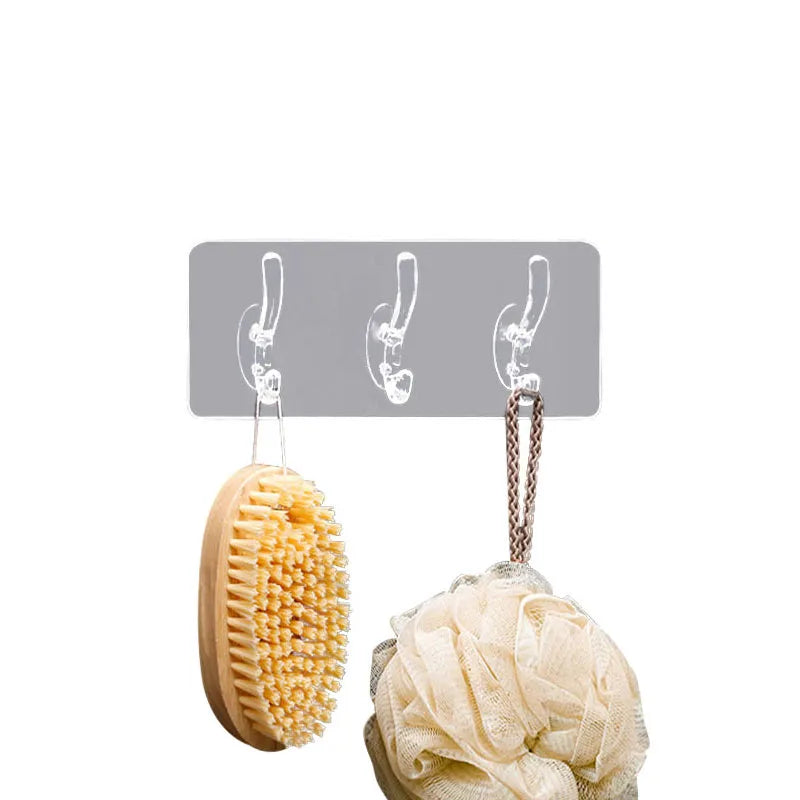 3/6 Hooks Transparent Holder Rack