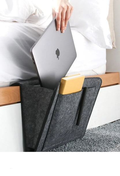Felt Bedside & Sofa Storage Organizer – Dorm, Bedroom, or Living Room Caddy