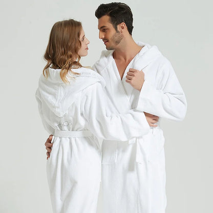 Bathrobe Men Winter Cotton Towel