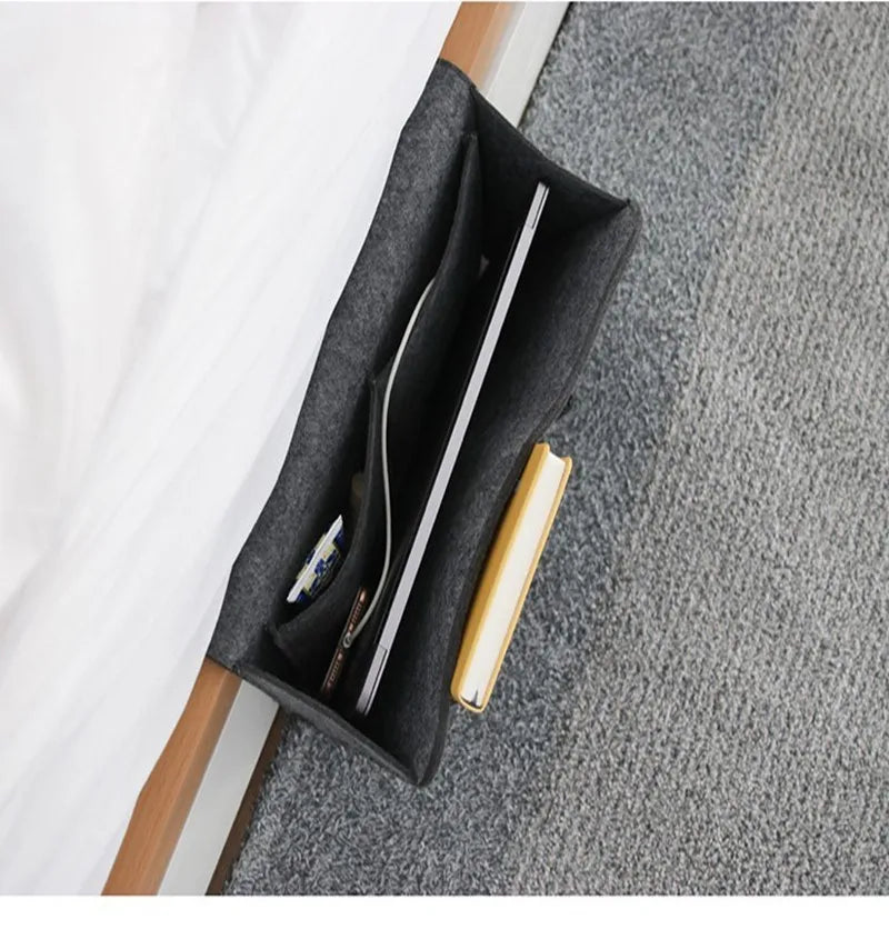 Felt Bedside & Sofa Storage Organizer – Dorm, Bedroom, or Living Room Caddy