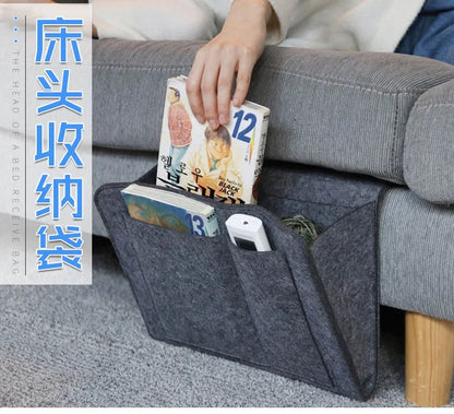 Felt Bedside & Sofa Storage Organizer – Dorm, Bedroom, or Living Room Caddy