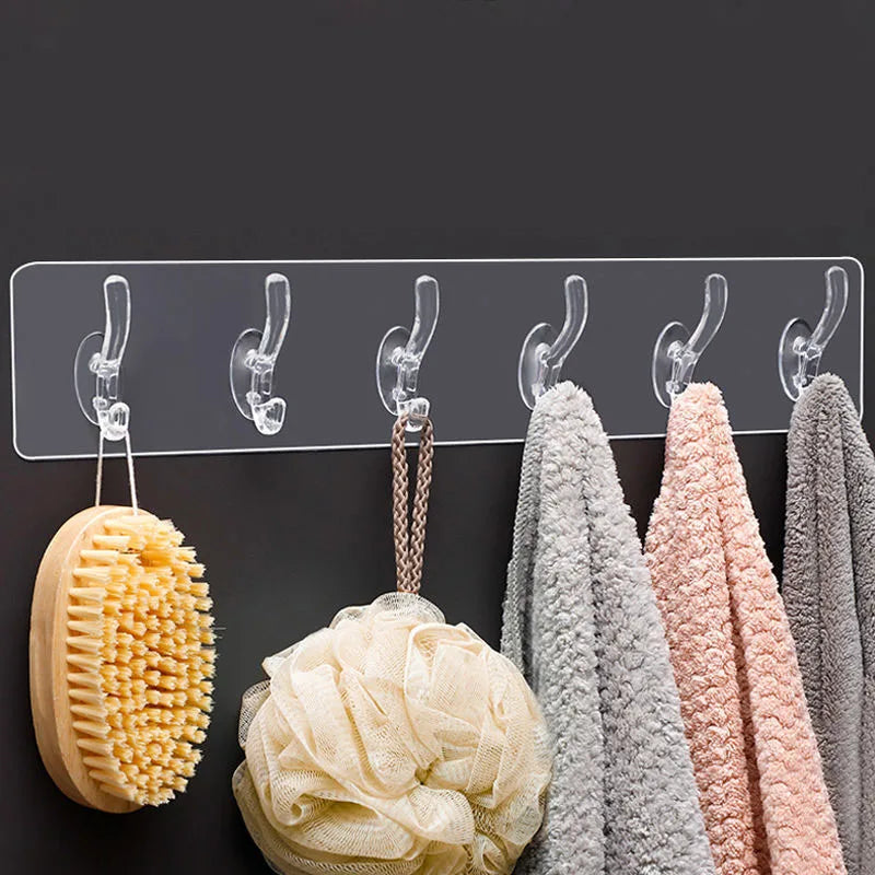 Upgrade your bathroom or dorm with these sleek clear wall hooks. Easy to install, waterproof, and super strong—perfect for towels, loofahs, keys, and more. No nails, no damage, just stick and hang. Clear design blends with any decor.
