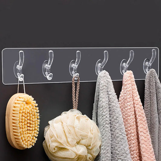 Upgrade your bathroom or dorm with these sleek clear wall hooks. Easy to install, waterproof, and super strong—perfect for towels, loofahs, keys, and more. No nails, no damage, just stick and hang. Clear design blends with any decor.
