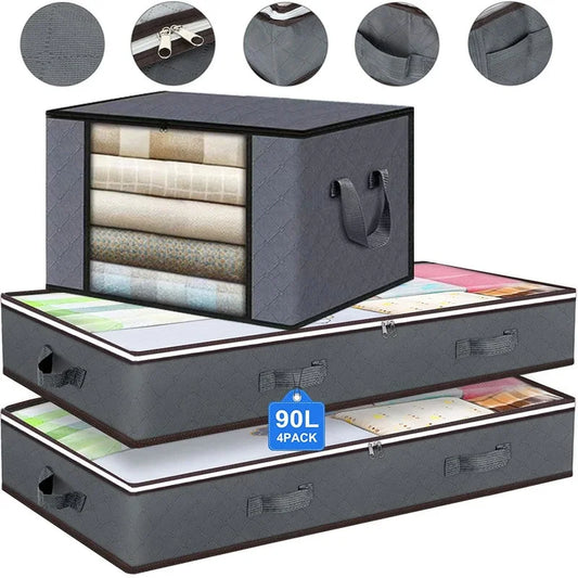 Declutter your space in style with these extra-large, foldable storage boxes. Made with breathable fabric, a clear window, and reinforced handles, they're perfect for storing clothes, bedding, or seasonal items. A must-have for dorms, apartments, and small spaces.

