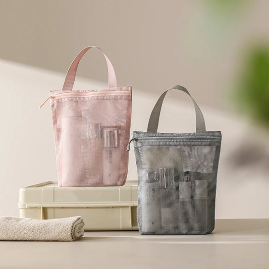 Lightweight and breathable, these mesh tote bags are perfect for students on the go. Use them as shower caddies, travel organizers, or everyday essentials bags. Features multiple compartments, sturdy handles, and quick-dry design for convenience and style.
