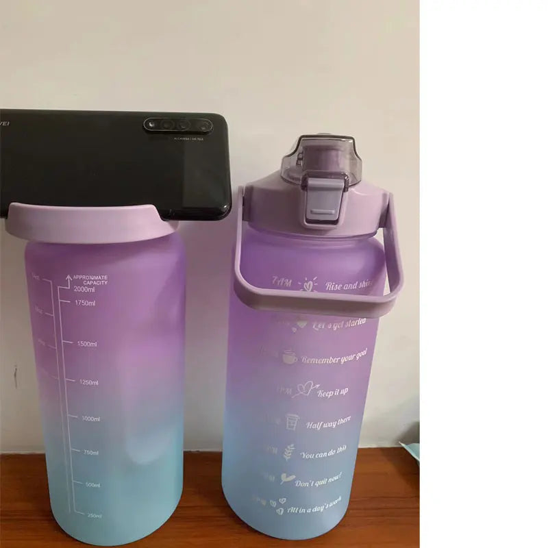 Motivational Water Bottle – Time Marker & Straw | 1L BPA-Free Sports Bottle | UnivibeShop
