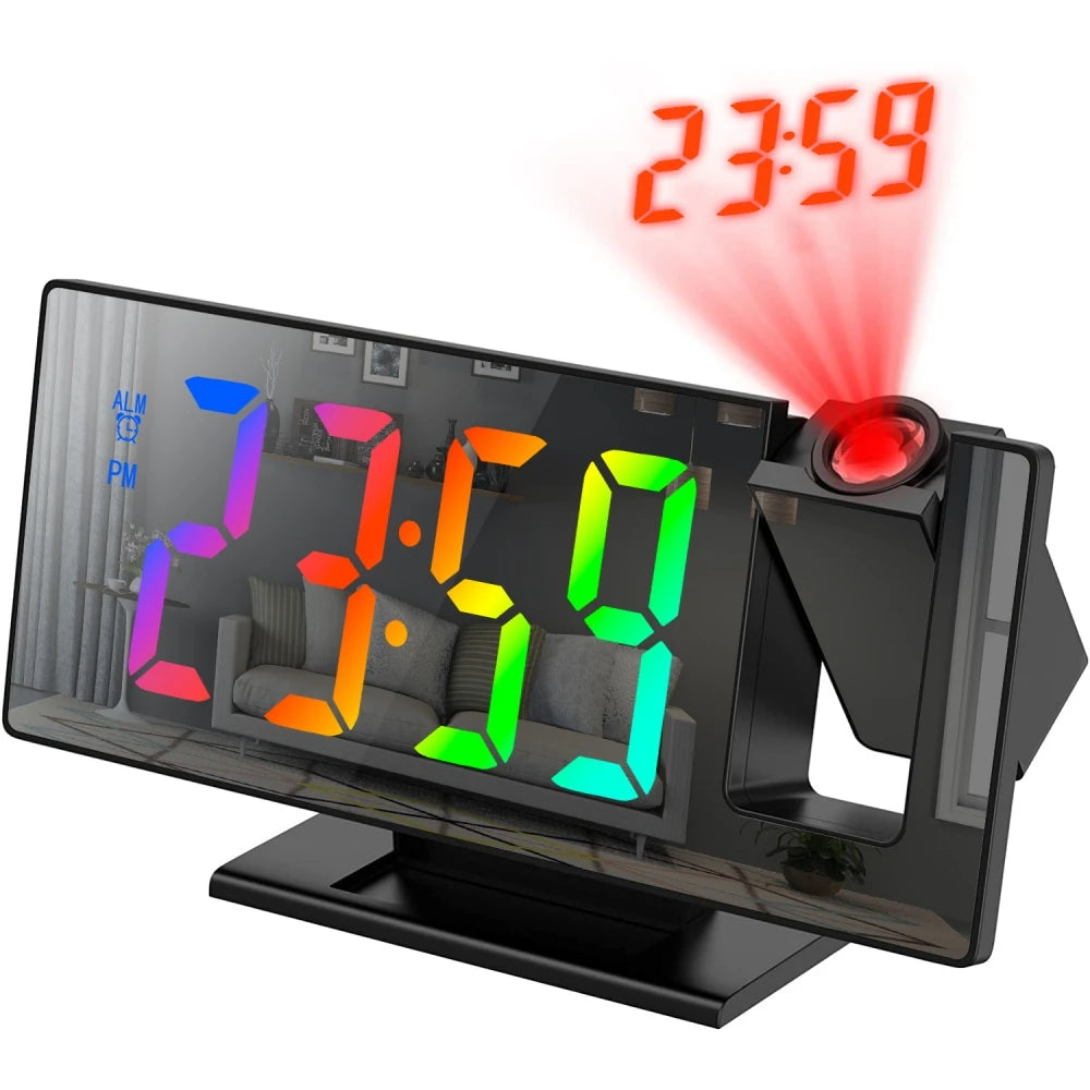 180° Projection LED Alarm Clock