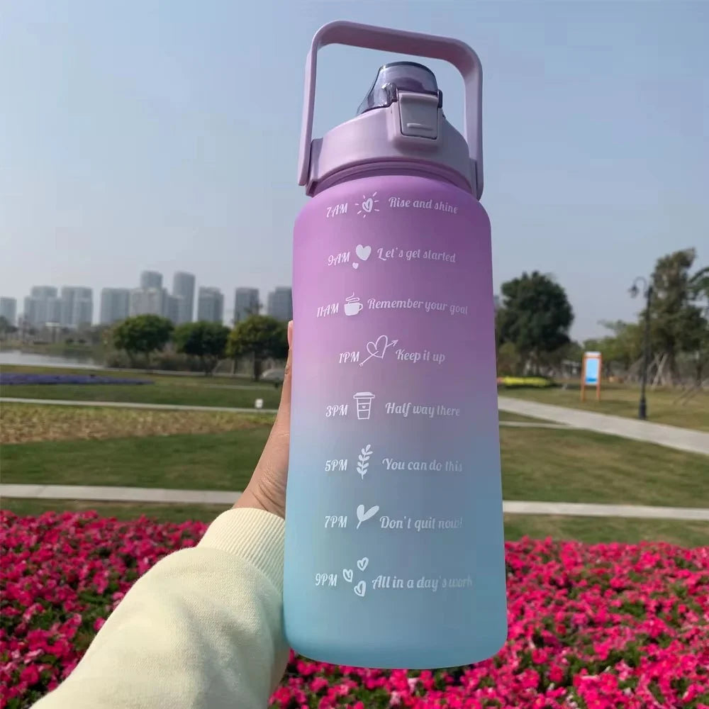 Motivational Water Bottle – Time Marker & Straw | 1L BPA-Free Sports Bottle | UnivibeShop