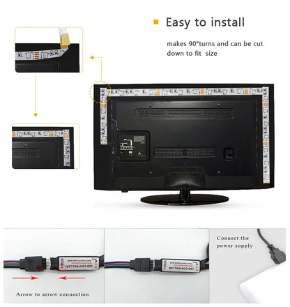 RGB LED Strip Lights – App + Bluetooth Control | UnivibeShop