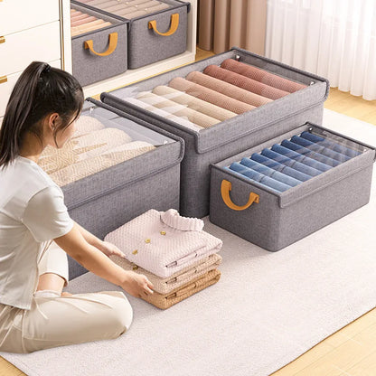 Collapsible Clothing Organizer Folding Clothes Storage Basket