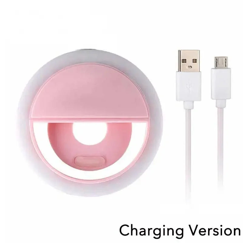 USB Rechargeable LED Selfie Ring Light for Phones