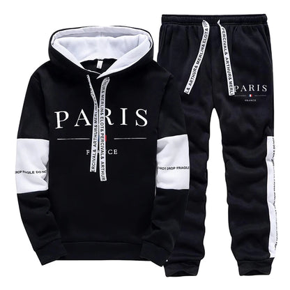 Paris Hoodie & Jogger Set – Men’s Casual Sportswear Tracksuit | UnivibeShop
