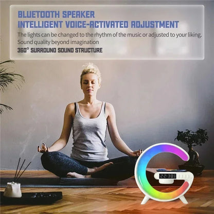 G Atmosphere Wireless Charger with Speaker & Clock