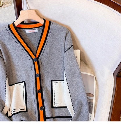 UniVibe Oversized Knit Cardigan Women’s V-Neck Sweater Jacket