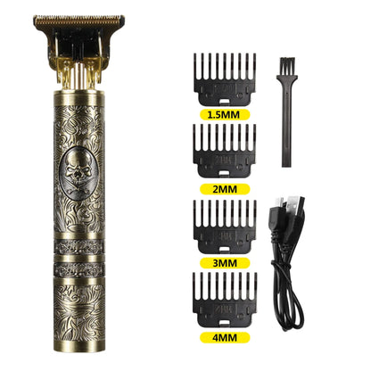 T9 Professional Electric Razor – Pure Metal Body Hair Trimmer for Barbers & At-Home Grooming