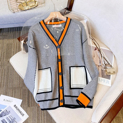 UniVibe Oversized Knit Cardigan Women’s V-Neck Sweater Jacket