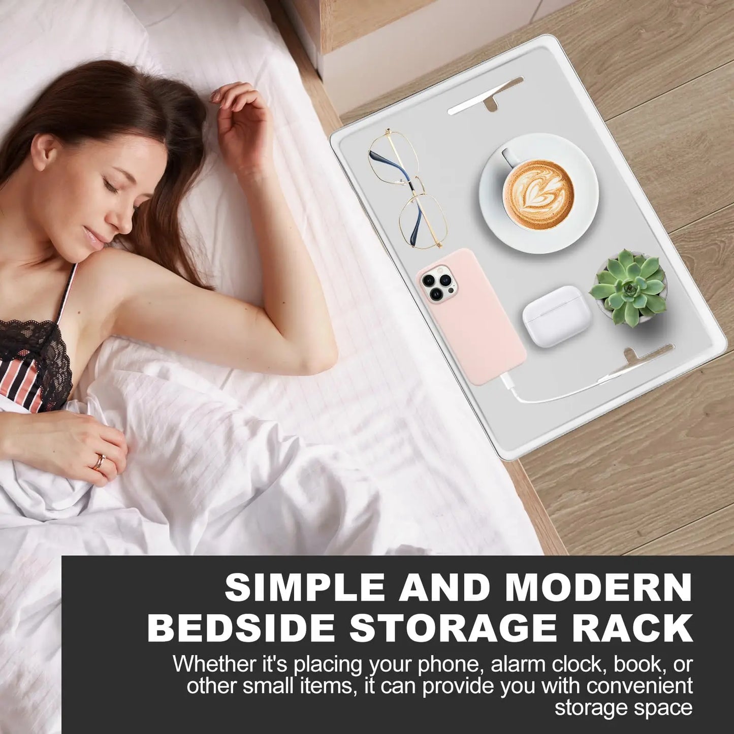 Bedside Shelf for Bunk & Loft Beds – College Dorm & Kids Room Essentials