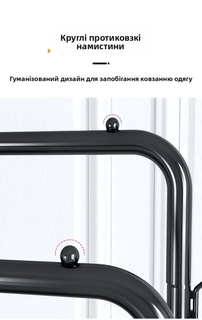 Space-Saving Floor Standing Clothes Drying Rack – Multipurpose Hanger for Dorm, Balcony & Indoor Use