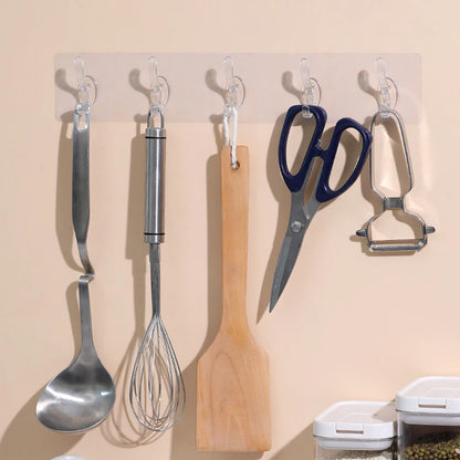 3/6 Hooks Transparent Holder Rack