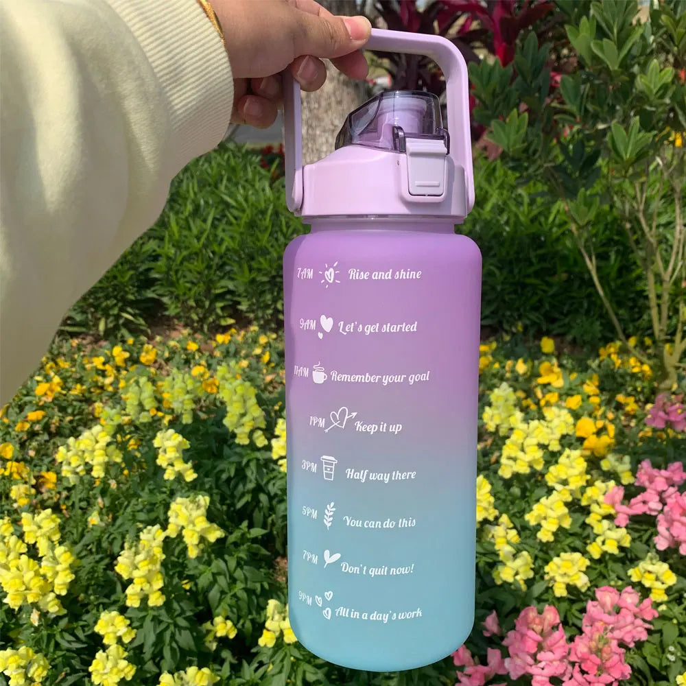 Motivational Water Bottle – Time Marker & Straw | 1L BPA-Free Sports Bottle | UnivibeShop