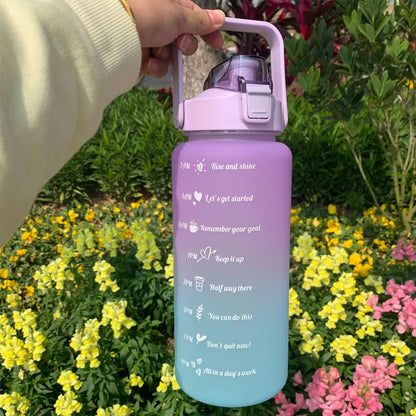 Motivational Water Bottle – Time Marker & Straw | 1L BPA-Free Sports Bottle | UnivibeShop