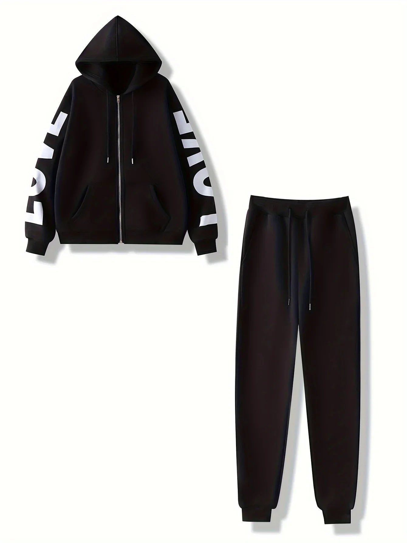 UniVibe Two-Piece Tracksuit Set – Hoodie & Jogger Pants