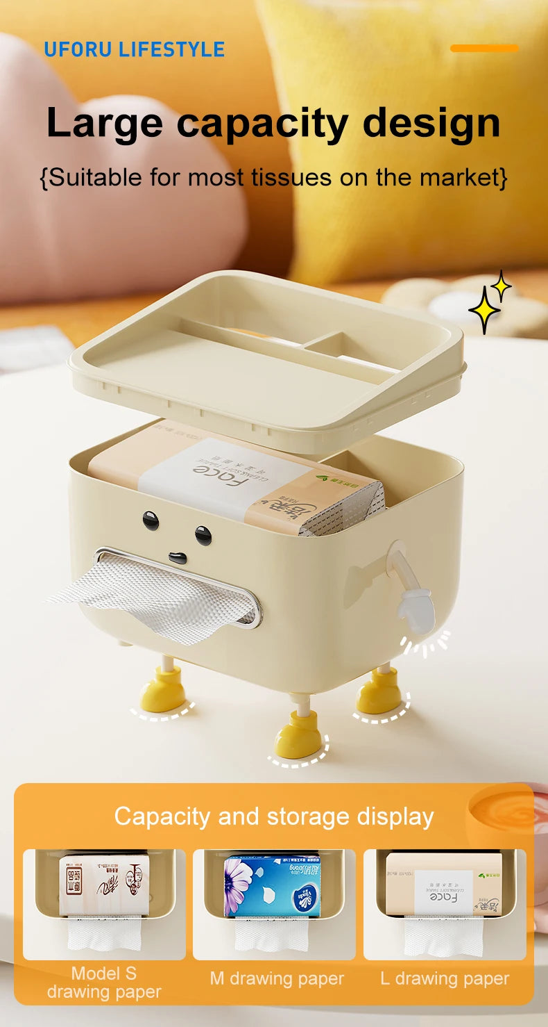 Back to School Paper Towel Storage Box – Multi-Function Household Organizer for Bedroom, Living Room, or Dorm