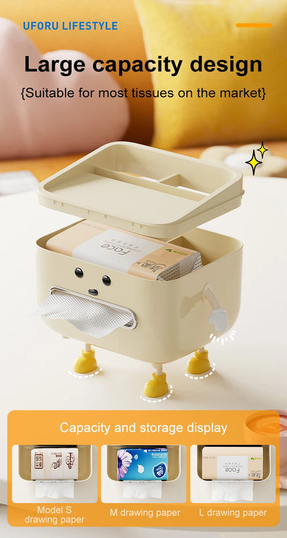 Back to School Paper Towel Storage Box – Multi-Function Household Organizer for Bedroom, Living Room, or Dorm