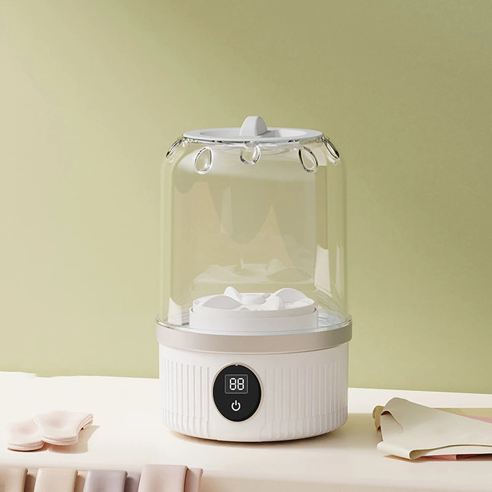 Mini Portable Washing Machine – USB Rechargeable Washer for Dorms & Travel