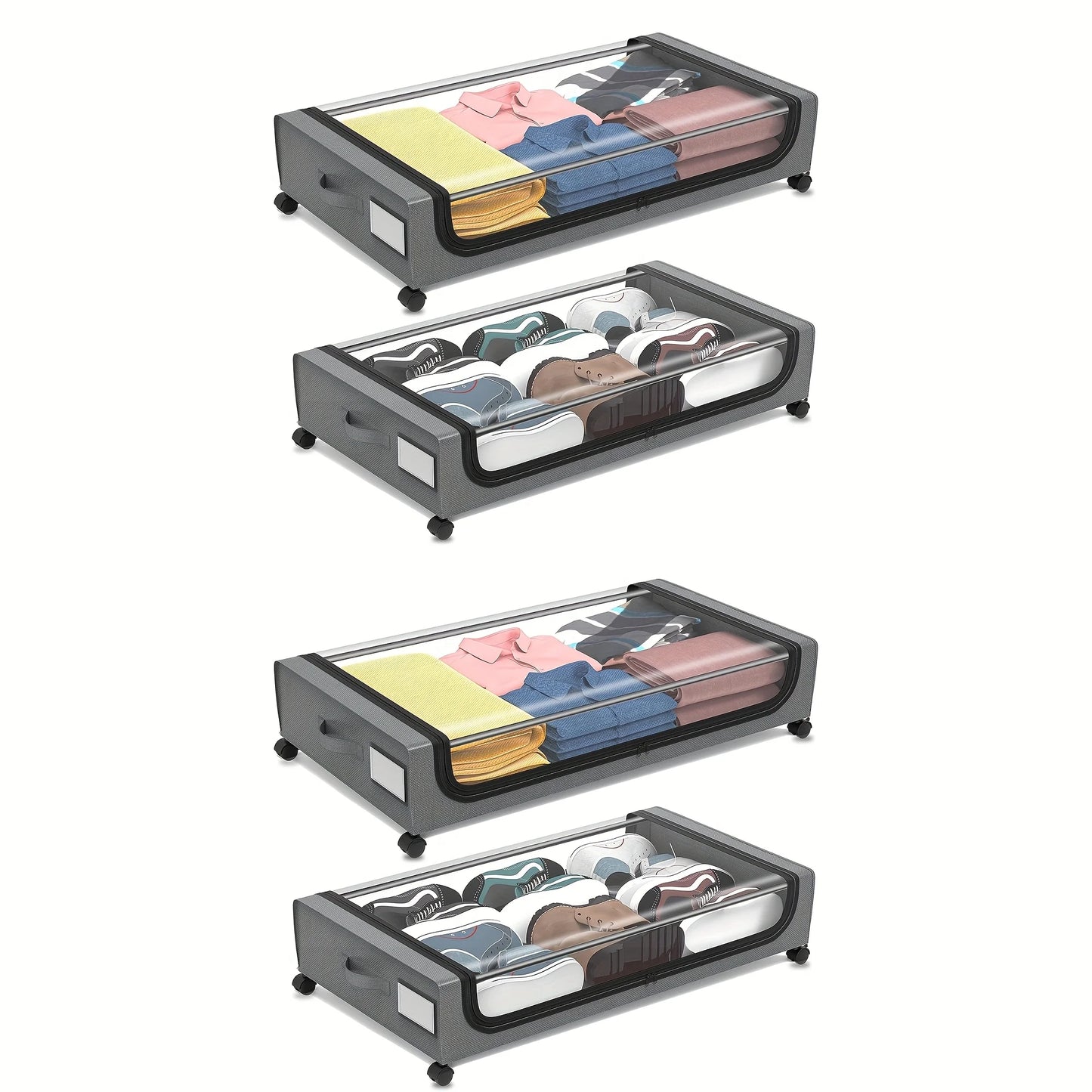 Rolling Underbed Storage Lockers – Space-Saving Pull-Out Containers with Wheels for Dorms & Small Rooms