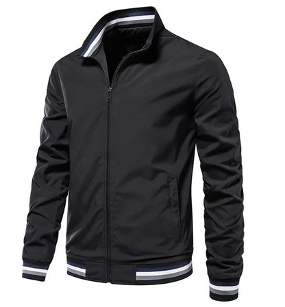 UniVibe Men’s Bomber Jacket Casual Embroidered Zip-Up Outerwear