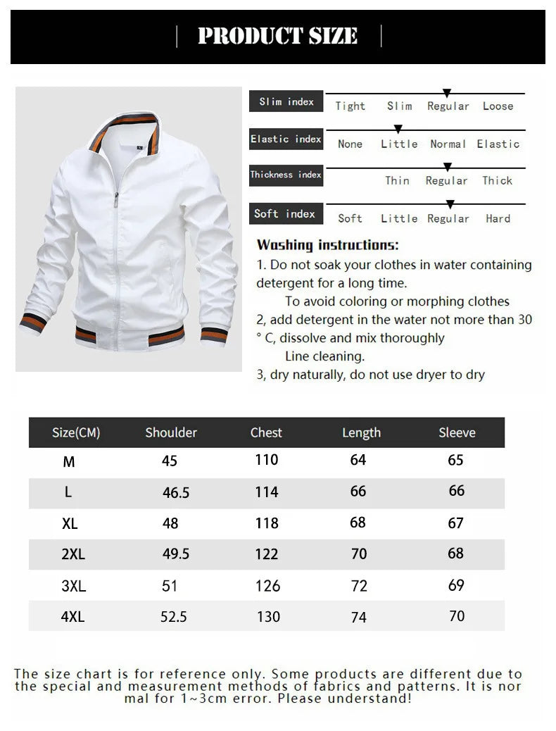 UniVibe Men’s Bomber Jacket Casual Embroidered Zip-Up Outerwear
