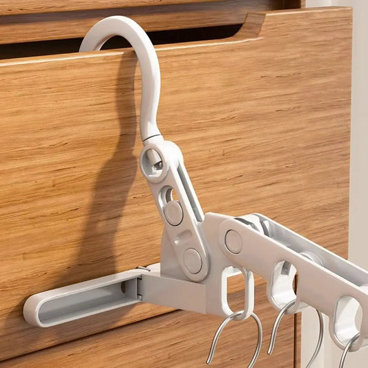 Foldable Five-Hole Portable Clothes Drying Rack